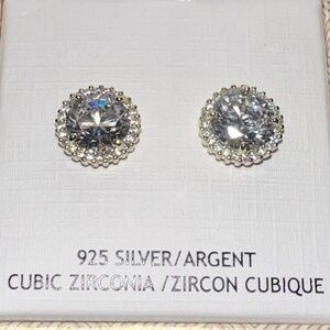 2 Carat Cubic Zirconia in Gold Pave Setting